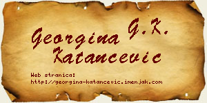 Georgina Katančević vizit kartica